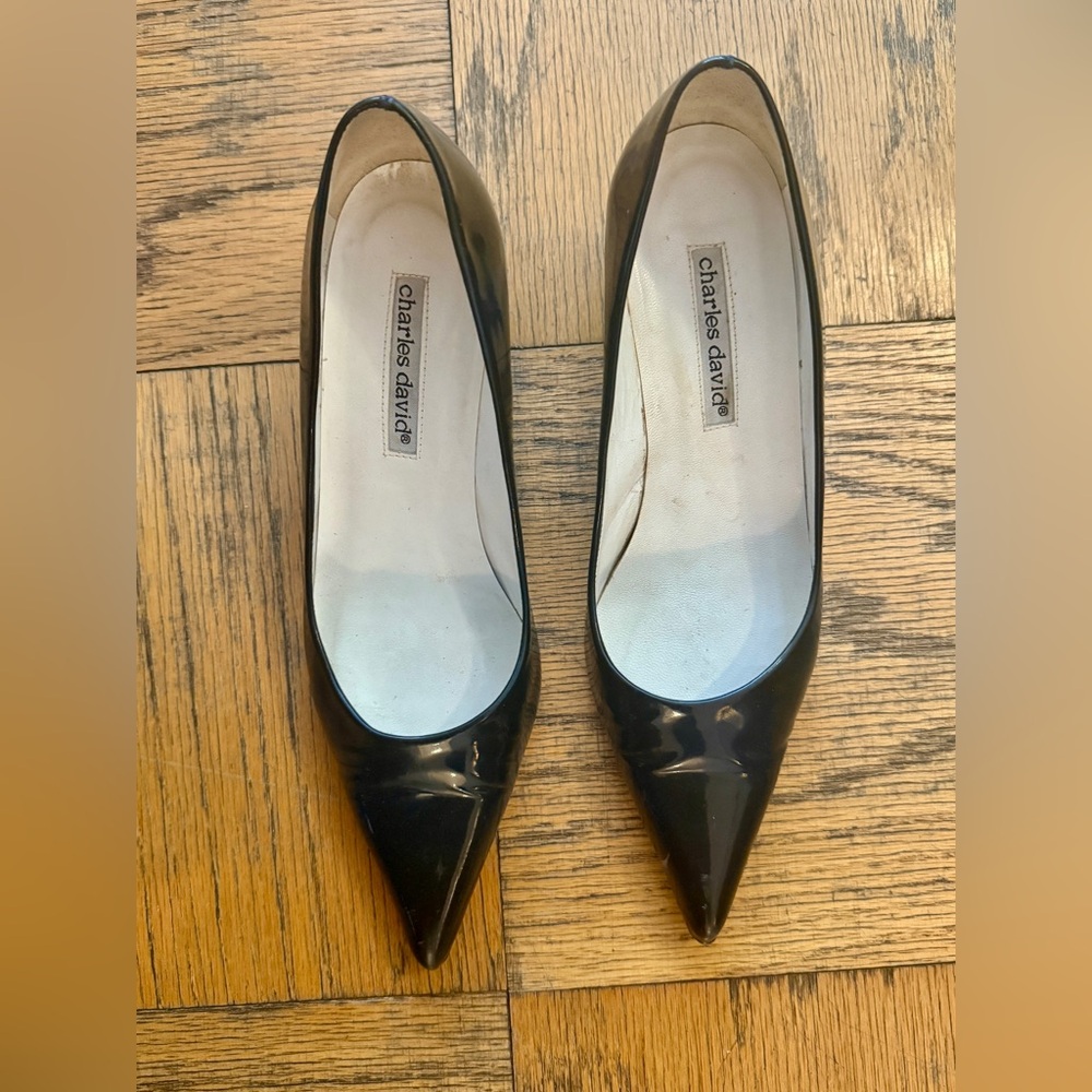 Charles David Blue Pointed Toe Heels